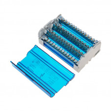 Шина на DIN-рейку в корпусе (кросс-модуль) 4х15 REXANT