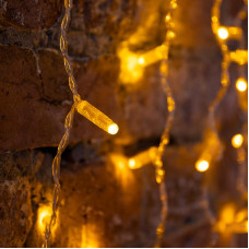 Гирлянда светодиодная Занавес 2х1,5м 300 LED ЖЕЛТЫЙ прозрачный ПВХ IP65 постоянное свечение 230В блок в комплекте NEON-NIGHT