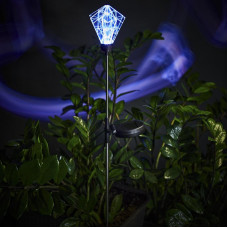 Светильник грунтовый Хрустальный цветок RGB, со встроенным аккумулятором и солнечной панелью LAMPER