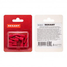 Клемма плоская полностью изолированная РППи-м 1.5-(6.3)/РпИмп 1,25-250 гнездо 6.6 мм 0.5-1.5 мм², в упак. 10 шт. REXANT