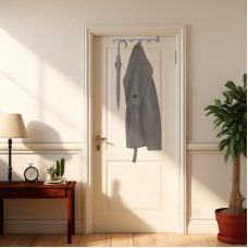 Вешалка навесная на дверь, 6 крючков, белая REXANT