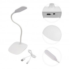 Светильник настольный Click 4Вт, LED, 4000К, диммируемый 3 ступени, заряжаемый, на основании, белый REXANT