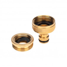 Адаптер латунный, 1'-3/4', внутренняя резьба, с переходником ЧЕТЫРЕ СЕЗОНА