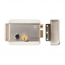 Замок электромеханический накладной универсальный  SC-20, с возможностью блокировки кнопки открывания