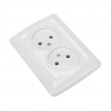 DEA Розетка 2-ая б/з с/у 10А  Бел KRANZ