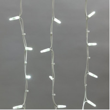Гирлянда светодиодная Бахрома (Айсикл) 4,0х0,6м 128 LED БЕЛЫЙ белый каучук 3,3 мм IP67 постоянное свечение 230В нужен блок 315-001 NEON-NIGHT