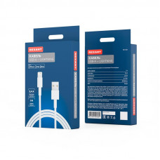 Кабель USB-A – Lightning для Apple, 2,4А, 1м, ПВХ, белый, REXANT