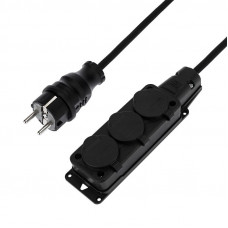 Удлинитель-шнур на рамке КГ 3х1,5, 10м, 3 гнезда, морозостойкий, с/з, 16А, 3500Вт, IP44 (Сделано в России) REXANT