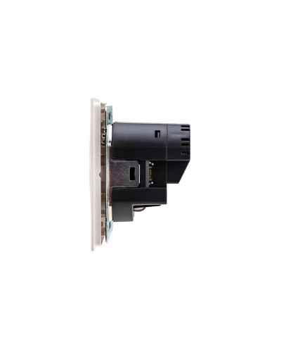 Розетка STRONG 1-ая с/з с/у з/ш 16А с USB A+C быстрой зарядки 5В/3А жемчуг KRANZ