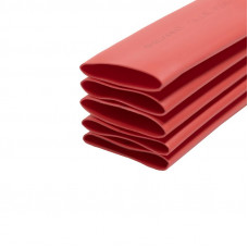 Трубка термоусаживаемая СТТК (3:1) двустенная клеевая 24,0/8,0мм, красная, упаковка 5 шт. по 1м REXANT