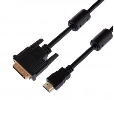 Шнур HDMI - DVI-D, 3м, Gold, с фильтрами REXANT