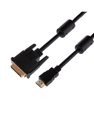 Шнур HDMI - DVI-D, 3м, Gold, с фильтрами REXANT