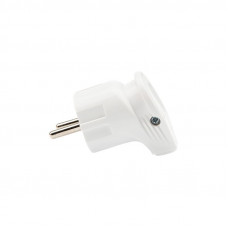 Вилка Евро угловая с з/к 16А белая IP20 REXANT