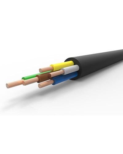 Кабель промышленный гибкий КГтп-ХЛ 5х4 мм², длина 5 метров, ГОСТ  REXANT
