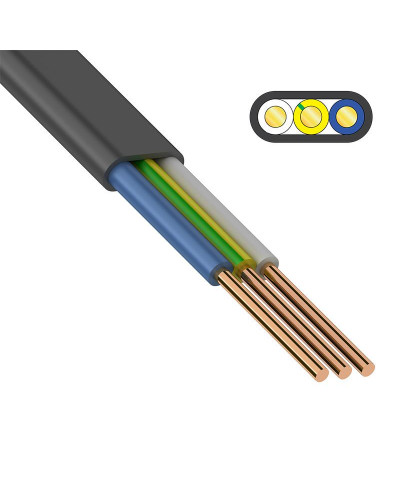Кабель силовой медный ВВГ-Пнг(А) 3x2,5 мм² 100 м, ГОСТ 31996-2012, ТУ 16-705.499-2010