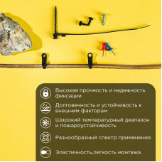 Стяжка нейлоновая под винт 150x3,6мм, черная (100 шт/уп) REXANT