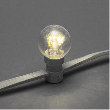 Набор Белт-Лайт 10 м, белый каучук, 30 ламп, цвет Теплый белый, IP65, соединяется