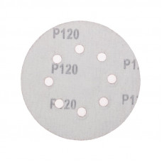 Диск абразивный на ворсовой основе, на липучке, перфорированный, P120, 125мм, 10 шт. KRANZ