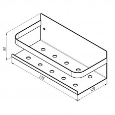 Кухонный органайзер, настенный, монтаж без сверления, черный REXANT