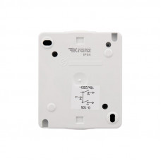 Выключатель двухклавишный INDUSTRIAL IP54 о/у, белый KRANZ