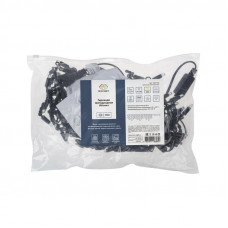 Гирлянда светодиодная Бахрома (Айсикл) 4,8х0,6м 176 LED ТЕПЛЫЙ БЕЛЫЙ черный ПВХ IP65 постоянное свечение 230В нужен блок 303-500 NEON-NIGHT