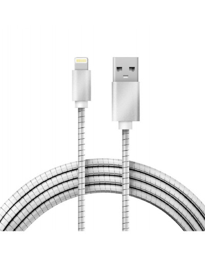 Кабель USB-A – Lightning для Apple, 2,4А, 1м, в металлической оплетке REXANT