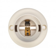 Патрон пластиковый настенный Е27 прямой, белый REXANT