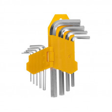 Набор ключей имбусовых HEX KRANZ 1,5-10 мм, CrV, 9 шт.