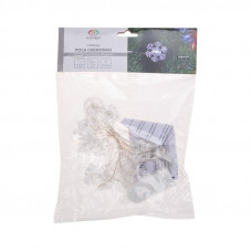 Гирлянда светодиодная Снежинки, 2м, 20LED, БЕЛЫЙ, IP20, 2хCR2032 в комплекте NEON-NIGHT