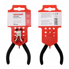 Кусачки торцевые мини 100мм никелированные, авторазжим, обливные рукоятки REXANT