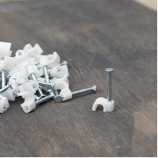 Крепеж кабеля круглый 3мм, белый (50 шт/уп) REXANT