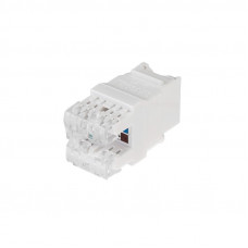 Модуль Keystone Jack RJ-45(8P8C), UTP неэкранированный, CAT 6, тип 180 градусов, с пылезащитной шторкой, белый REXANT PRO