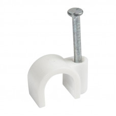 Крепеж кабеля круглый 9мм, белый (20 шт/уп) REXANT