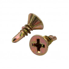 Саморез оконный сверло 3,9х13мм, желтый цинк, короб (500 шт/уп) KRANZ