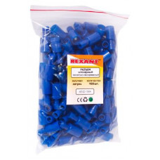 Разъем штекерный полностью изолированный штекер 4 мм 1.5-2.5 мм² (РШПи-п 2.5-4/РшИпп 2-5-4) синий REXANT