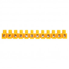 Клеммная винтовая колодка KВ-25 10-25, ток 60 A, полипропилен желтый REXANT (10 шт./уп.)