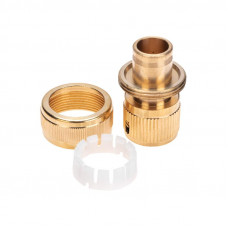 Коннектор для шланга латунный, быстросъемный, 3/4' ЧЕТЫРЕ СЕЗОНА