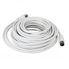 Шнур ТВ гнездо - ТВ штекер, 15м, белый REXANT
