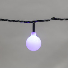 Гирлянда Шарики Ø25 мм, 5 м, темно-зеленый ПВХ, 25 диодов, цвет RGB