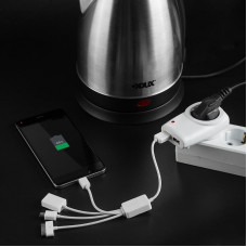 Адаптер питания 220В + 2  USB REXANT RX-17