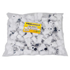 TV-разъем гнездо без пайки белый угловой REXANT