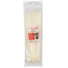 Стяжка нейлоновая Профессиональная 400x7,6мм, белая (100 шт/уп) REXANT