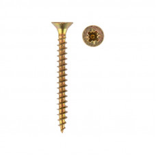 Саморез универсальный 4,0х40 мм, желтый цинк, короб (200 шт/уп) KRANZ