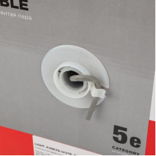 Кабель витая пара U/UTP, CAT 5e, ZH нг(А)-HF, 4PR, 24AWG, INDOOR, SOLID, серый, 305м REXANT LIGHT
