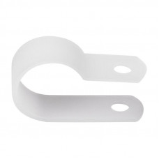 Скоба под винт 16мм, белая (50 шт/уп) REXANT