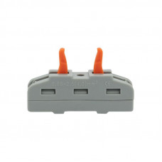 Клемма СМК 222-421 проходная 1 полюс (0,08-4 мм²), серая (50 шт./уп.) REXANT