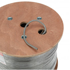 Кабель витая пара F/UTP, CAT 6, ZH нг(А)-HF, 4PR, 23AWG, INDOOR, SOLID, серый, 305м, REXANT