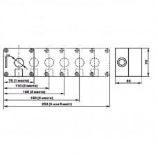 Корпус пластиковый КП 4 кнопки 22 мм