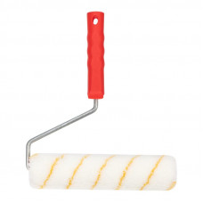 Валик полиамид белый с желтой полосой, ворс 11 мм, ширина ролика 240 мм, Ø 42 мм, бюгель 8 мм, серия «Мастер» REXANT