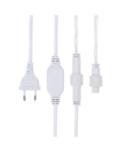 Гирлянда светодиодная Бахрома (Айсикл) 1,8х0,5м 48 LED СИНИЙ белый ПВХ IP65 постоянное свечение 230В блок в комплекте NEON-NIGHT